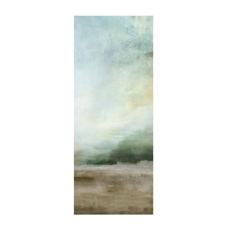 «Farm Field II» par Guseul Park - peinture sur toile, H 75 po x l 30 po x P 1,5 po, Gel coupé au couteau
