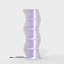 5 Tier Wavy Corner Shelf with LED Strip Lights, White Modern Corner Display Shelf, Freestanding LED Corner Ladder Shelf