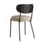 De 2 chaises de salle à manger - avec frêne, pieds en métal, brun, ergonomique, jusqu'à 250 lb, moderne (2) dossier en placage, revêtement brun, charge