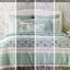 9 pièces pour chambre à coucher en coton pour grand lit - décor avec textiles imprimés et literie aube-117585875-117585873