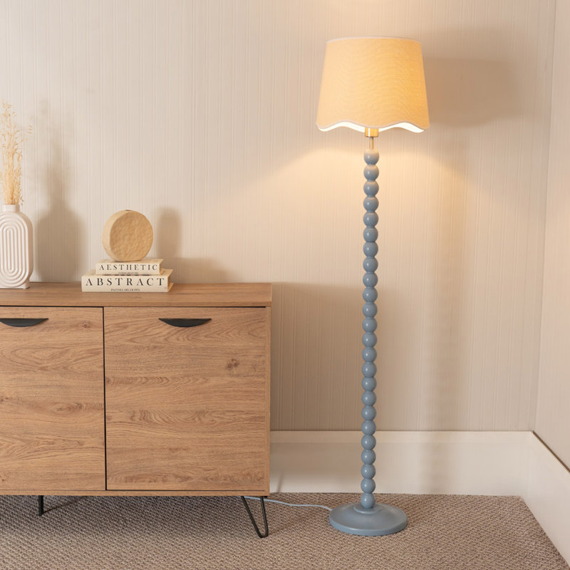 Corlyn 151cm Traditional Floor Lamp, No, Blue
