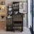 Jamie Cabinet Vanity Table with Padded Stool-2087692801