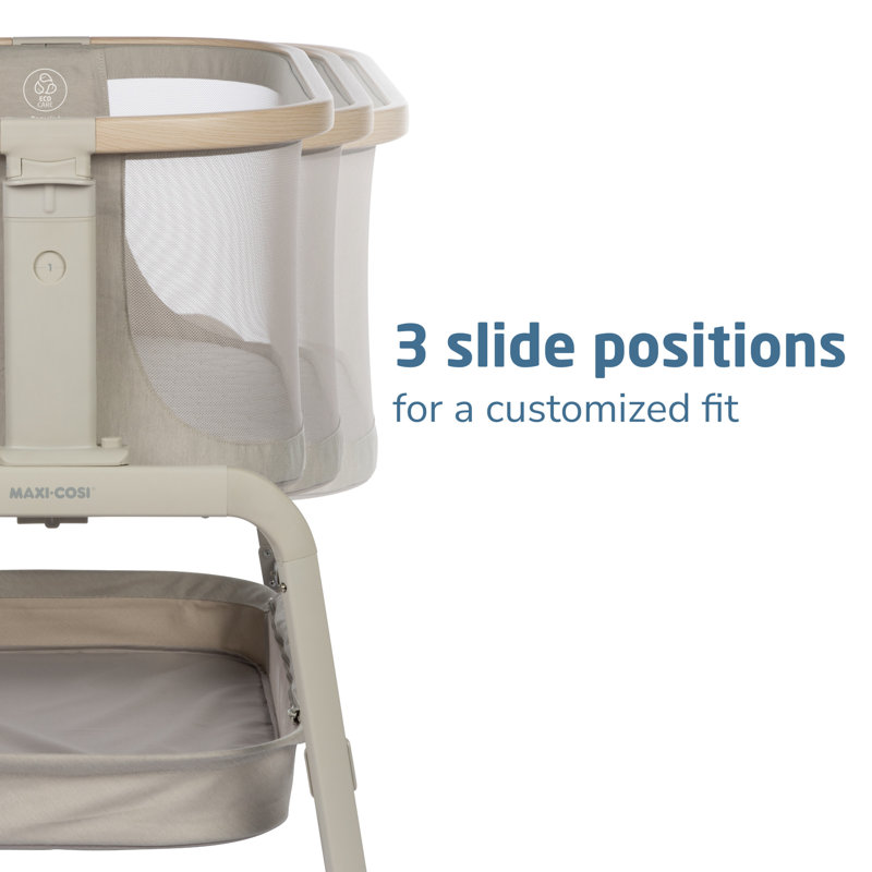 Iora Bedside Crib with Mattress, Beige