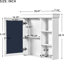 Armoire de salle de bain 30 po x 28 po avec miroir - Style moderne, matériaux améliorant l'esthétique pour des tablettes réglables, un rangement pratique facile à nettoyer