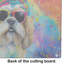 Shih Tzu Hippie Dawg Glass Cutting Board Large