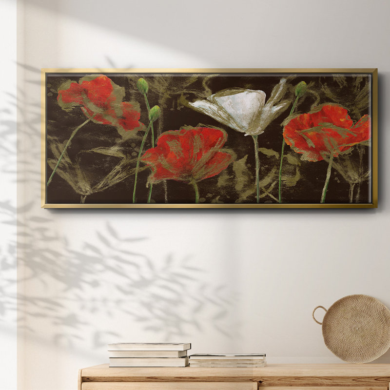 Coquelicot doré - toile encadrée, H 8 po x l 20 po