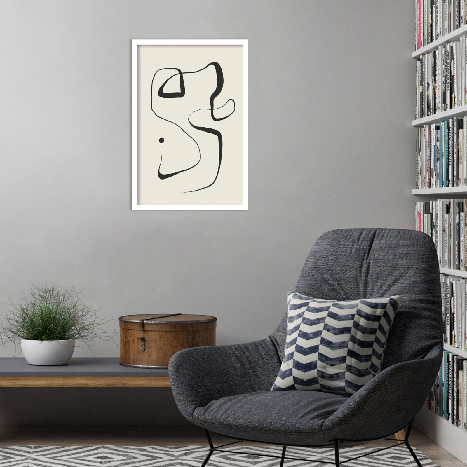 Galya "The Point" Print by Treechild, White, 25" H x 17" W