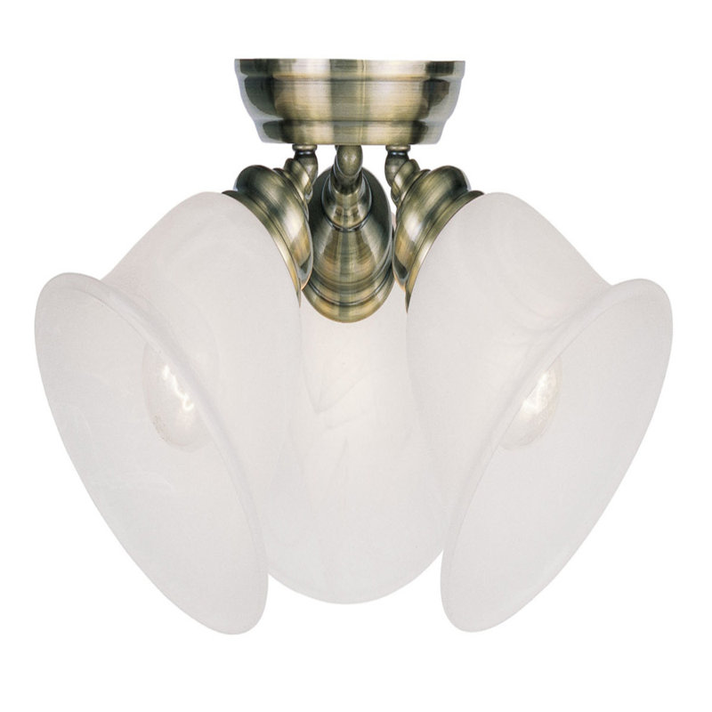 Chelwood Flush Mount, Antique Brass