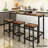 Keiera Modern Design Kitchen Dining Table, Pub Table, Long Dining Table Set with 3 Stools-1480763559-1480763558