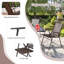 Ensemble de 4 chaises de patio pliantes en toile