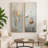 Abstract Canvas Panel Wall Art Display for Home Office Styling - Modern Wall Artwork Painting Print for Living Room Decor - Set of 2, 70", Brown & Gold