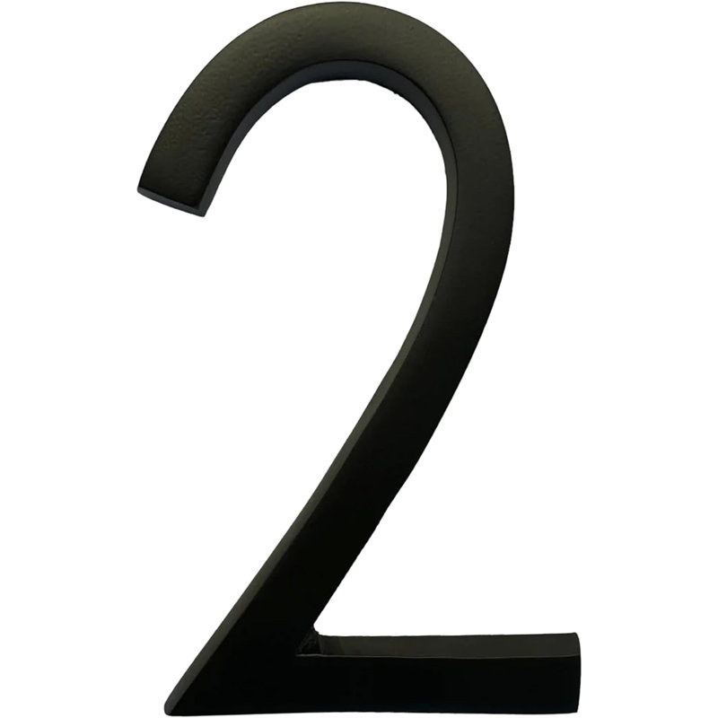 4'' H Weather Resistant Aluminum House Number, 2
