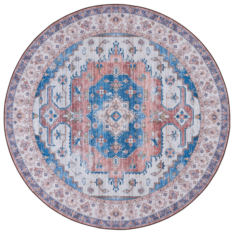 Tucson Performance Machine Washable Oriental Rug, Round 6'