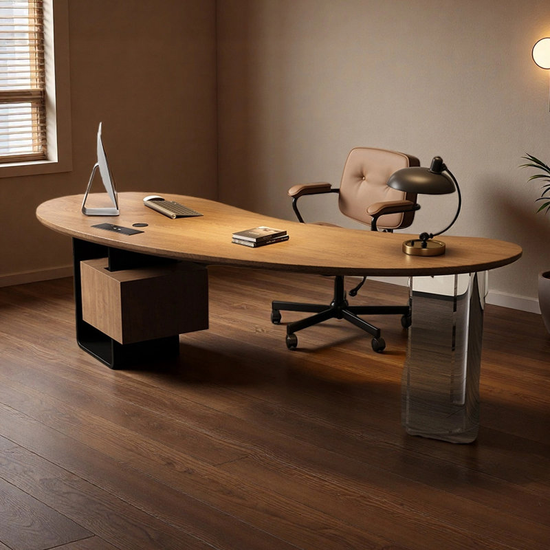 Modern high-end desk, 28.74" H x 55.12" W x 30.31" D