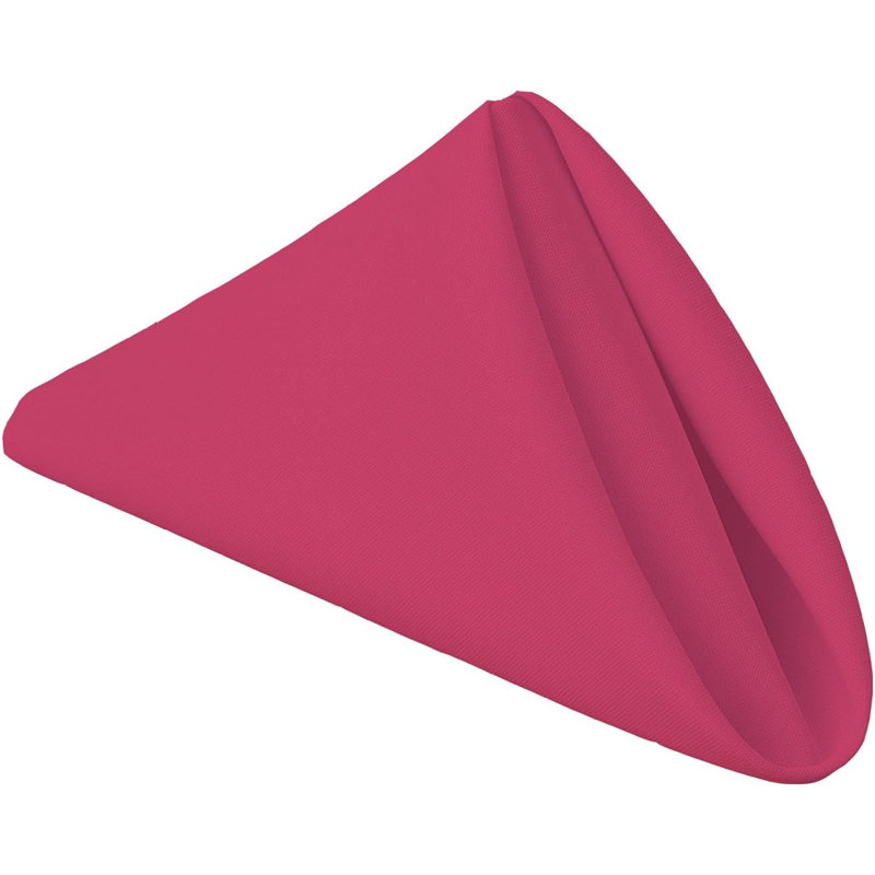 Amiin Square No Pattern Polyester Table Accessory, Fuchsia