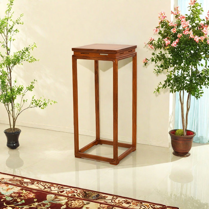 Nouvel ensemble de bonsaï de style chinois à cadre floral, Brun