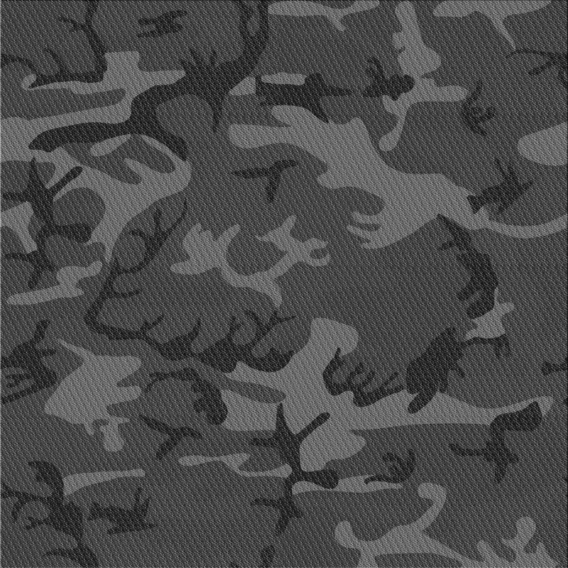 Tapis camouflage noir gris, Carré 6 pi