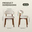Ensemble de 2 chaises de salle à manger rembourrées en bois massif-1195383871