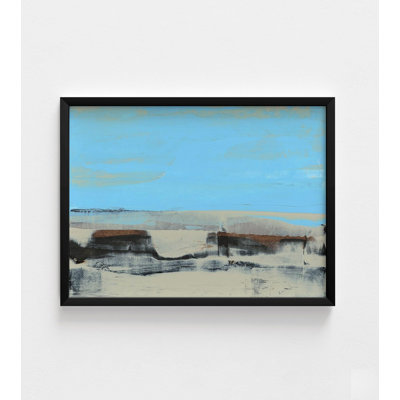 «Alcide Reflecting On Summer V» par Sharon Gordon, peinture de ciel clair, art mural ciel clair, impression de peinture horizon, peinture de ciel bleu, art mural encadré