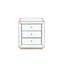 W 22"X D 16 ' X 26.8" Flash Silver Mirror Three Drawer Cabinet
