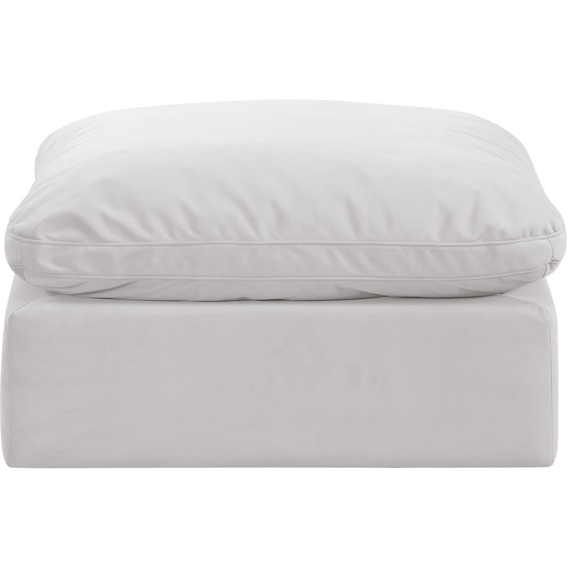Itala Upholstered Modular Ottoman, Cream Velvet