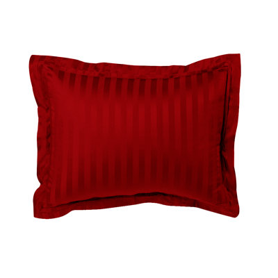 Fresh Ideas Cotton Striped Sham Set In Red