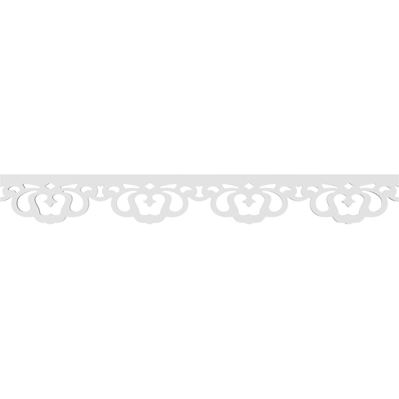 6"H x 5/8"P x 48"L Monroe Architectural Grade PVC Running Trim, 6" H x 48" W x 0.63" D