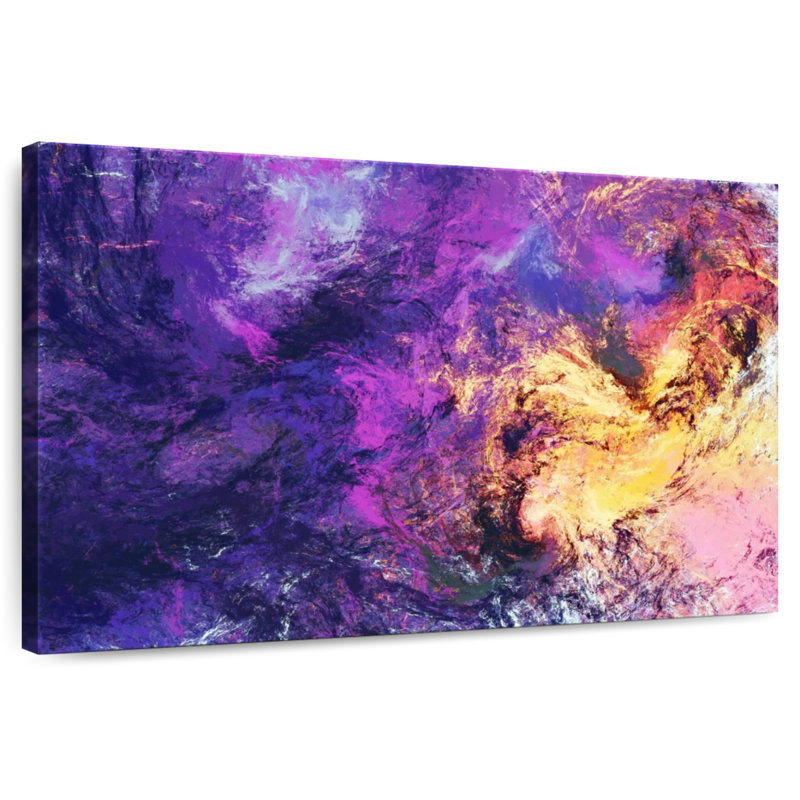 Avery Purple Abstract Texture, 34" H x 51" W