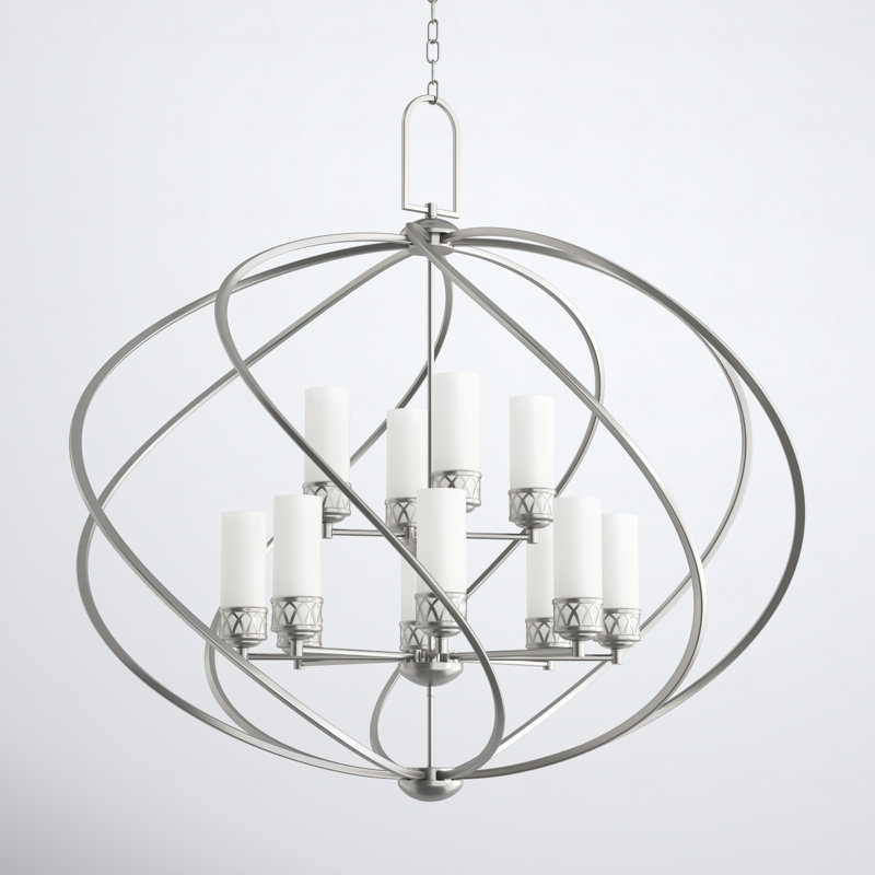 Wallasey 12 - Light Dimmable Chandelier, Brushed Nickel