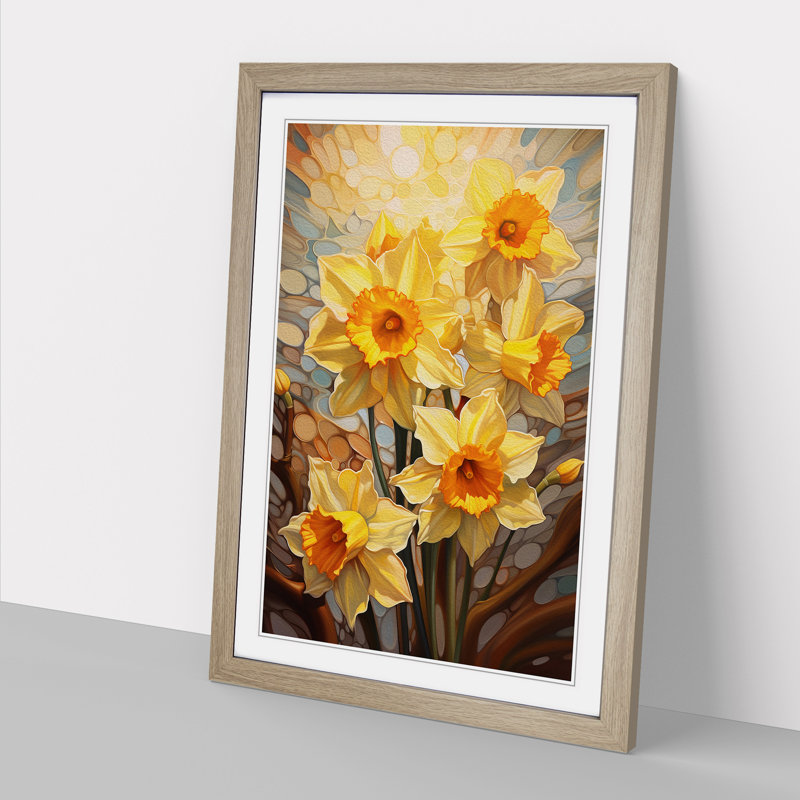 Single Picture Frame Print on Wood, Oak Framed, 64cm H x 46cm W