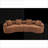 Sectional Sofas | Modern Curved 110" Modular Couch for Apartment &amp; Living Room |Chenille|Caramel