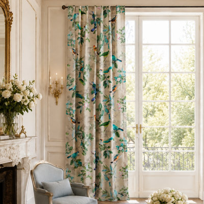 Maison d'Hermine Solstice - Garden Glade 100% Cotton Set of 1 Curtain - 50" x 84"