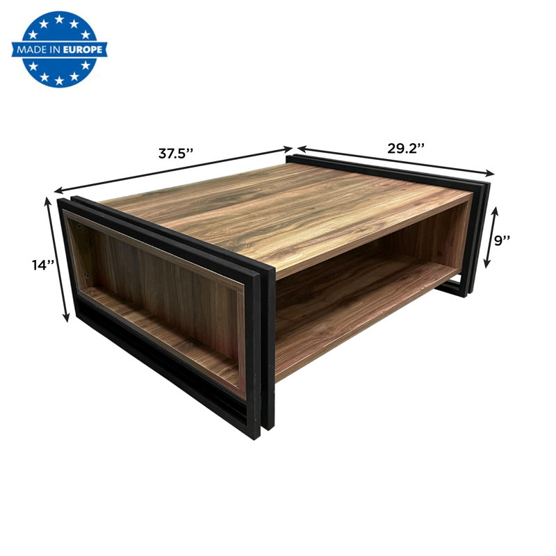 Table basse avec rangement de style traîneau