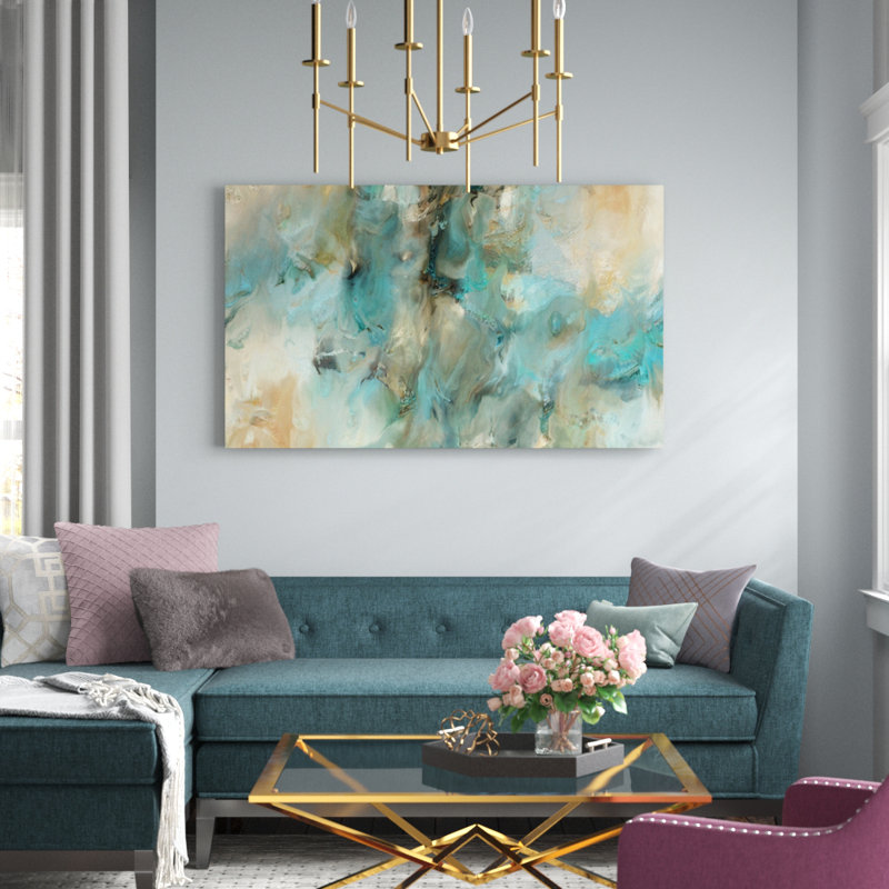 « Vital Intercession », reproduction d'art encadrée sur toile, Cadre flottant champagne, H 27,5 po x l 43,5 po x P 2 po