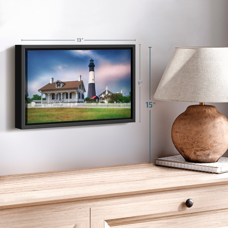 Impression sur toile Tybee Island L Phare Savannah Beach, H 9 po x l 13 po