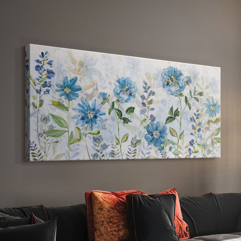 Jardin d'éveil printanier - Toile tendue avec châssis - Prêt à accrocher, H 16 po x l 32 po