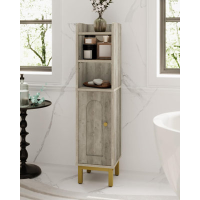 Corner Bathroom Storage Cabinet with Door