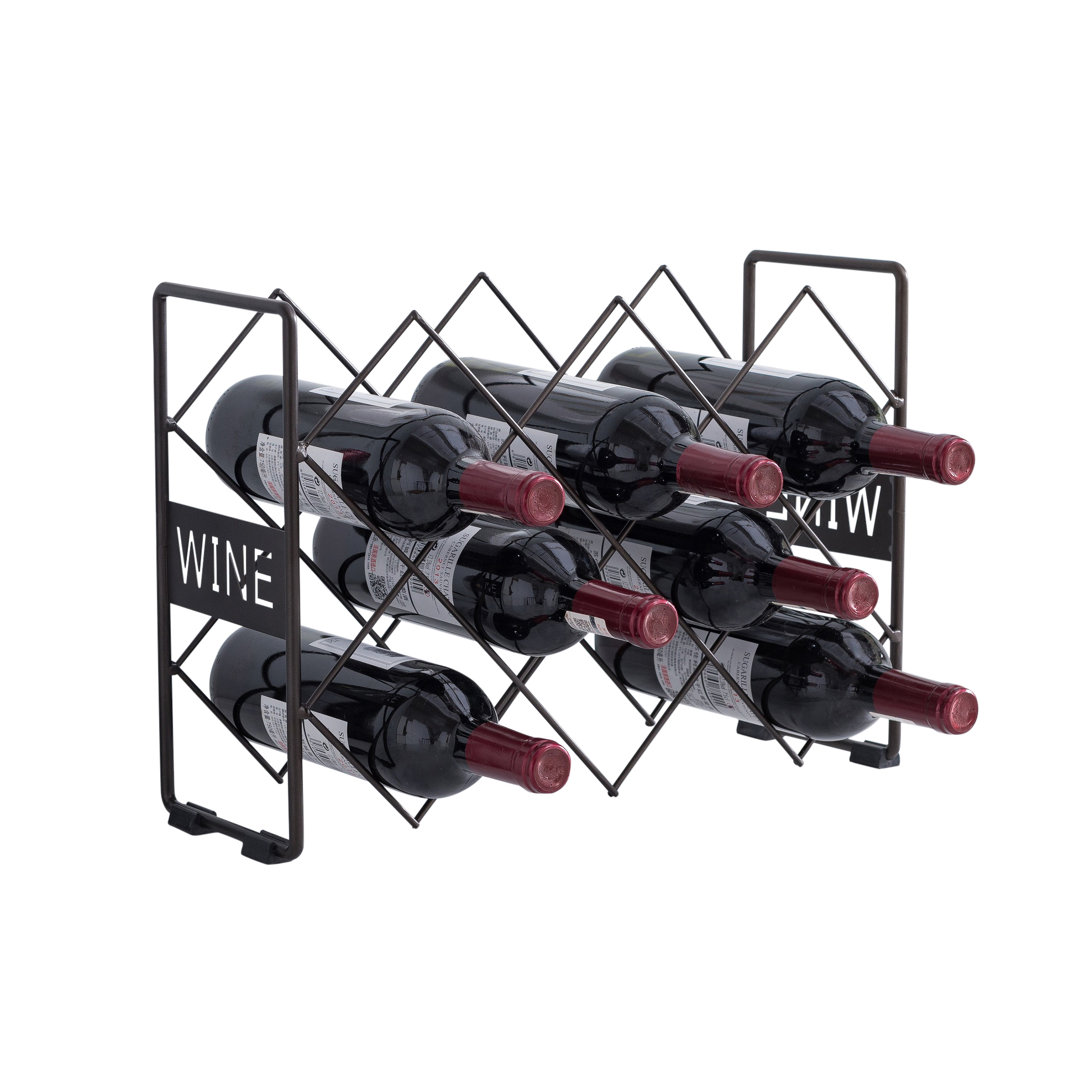 Sigmon Countertop Tabletop Wine Rack, Wine Bottle Storage Holder Stand for Home Kitchen & Bar Winston Porter