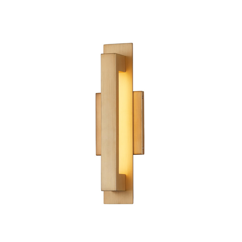 Catalina LED Outdoor Armed Sconce, Burnished Gold, 15" H