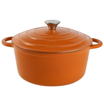 Casserole de 6 pte, 500 ° F, résistante à la chaleur avec couvercle autoportant pour toutes les surfaces de cuisson