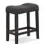 Tabouret capitonné à hauteur de comptoir, ensemble de 2, gris