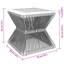  Table basse avec base en fil de bois d'acacia noir 15 po x 15 po x 15 po