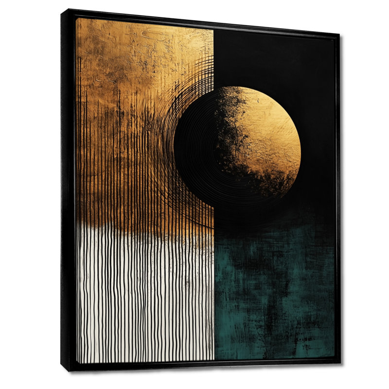 Fillmore - Abstract Wall Art, Noir, Reproduction encadrée sans passe-partout, H 20 po x l 12 po