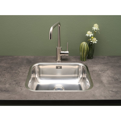 44.5cm x 39.3cm Single Bowl Kitchen Sink