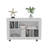 Console Table Cart, 5 Shelves, 4 Casters-1554020660