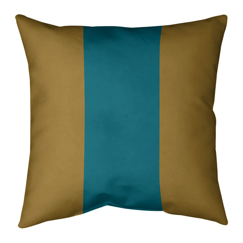 Housse de coussin , 26 po x 26 po, Doré / Sarcelle