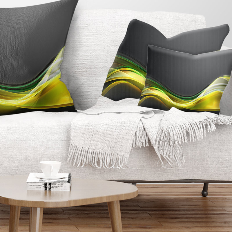 Green Gold Texture Pattern - Abstract Printed Pillow