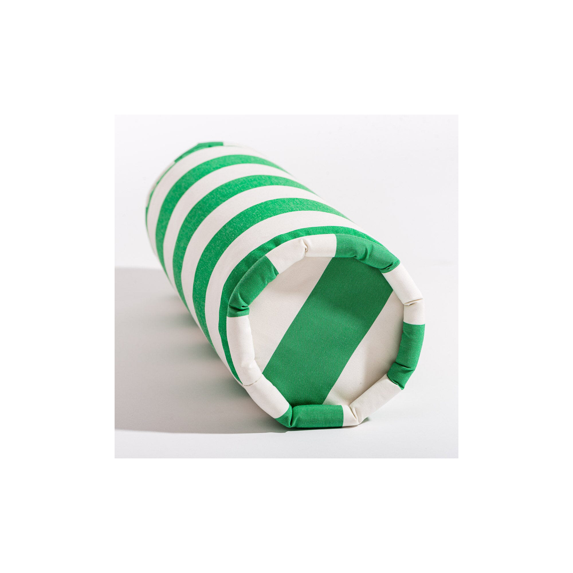 Calvi Outdoor Bolster, Green Striped