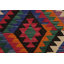 Tapis géométrique rouge / ivoire / violet en laine fabriqué à la main 6 pi 6 po x 9 pi 1 po Madee