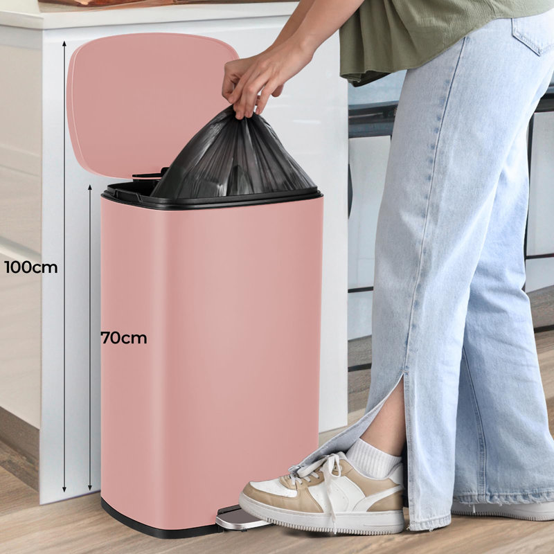 Stainless Steel Step On Countertop Waste Bin
